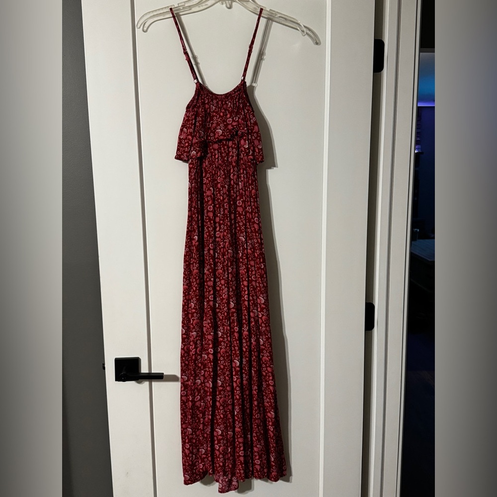Floral Red Maxi Dress